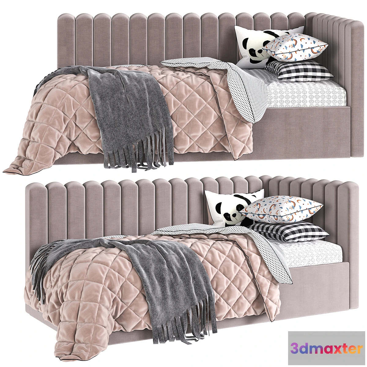 1349434 - Avalon Upholstered Corner Bed 3D Max