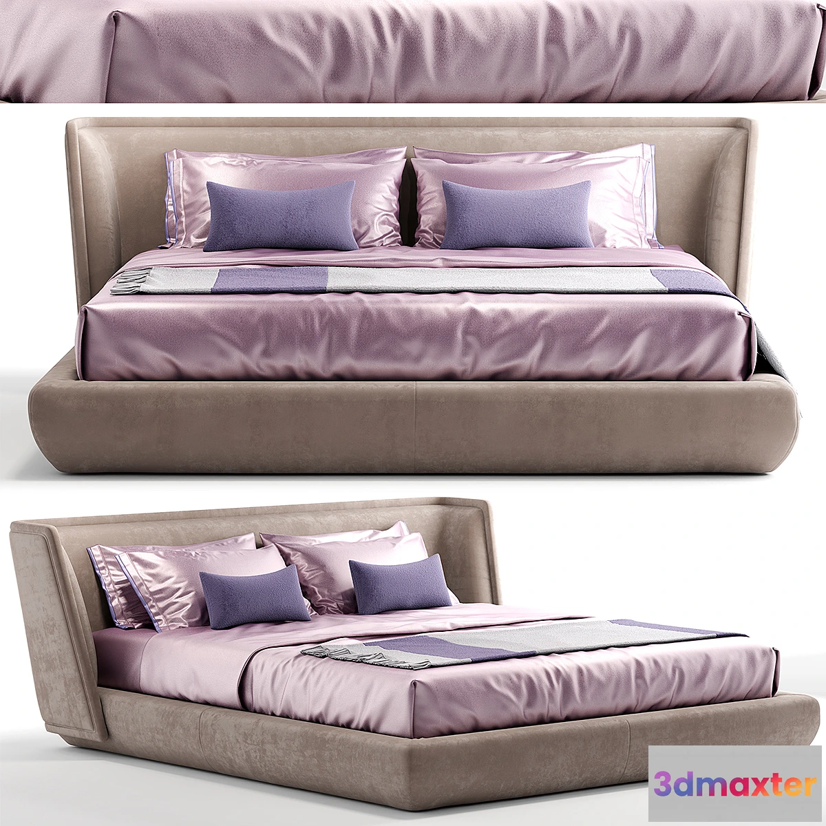 1349517 - Bed baxter metropolis plain 3D Max