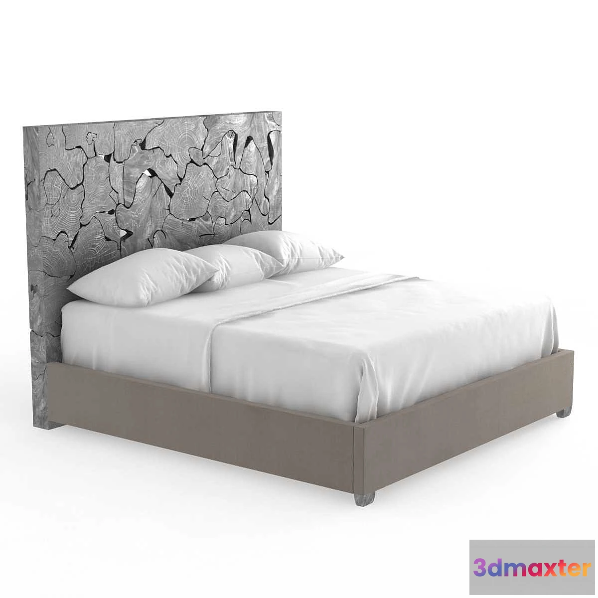1349795 - Calavaras Laminated Teak Panel Bed Bernhardt Interiors 3D Max