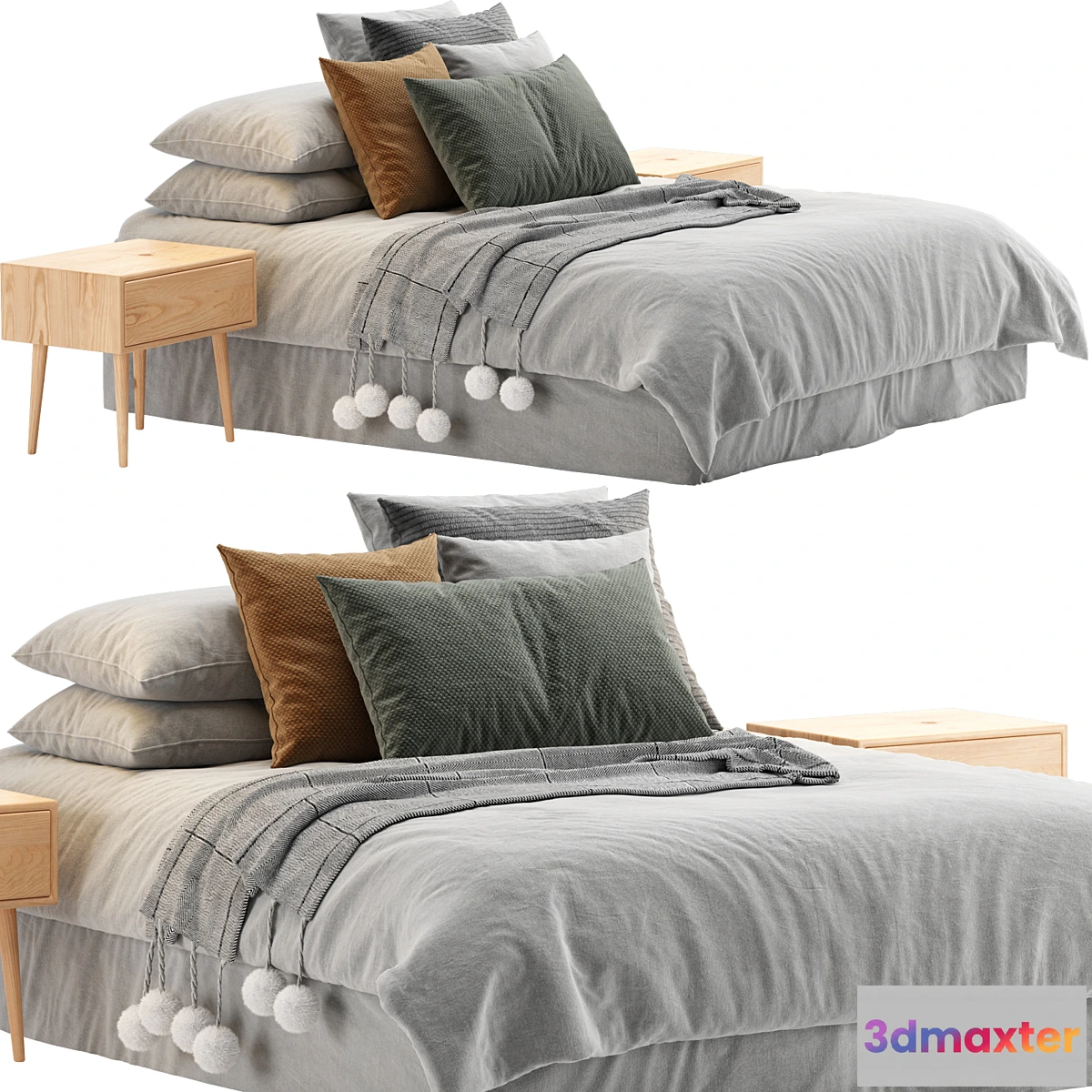 1356447 - Scandinavian bed - No.3 3D Max