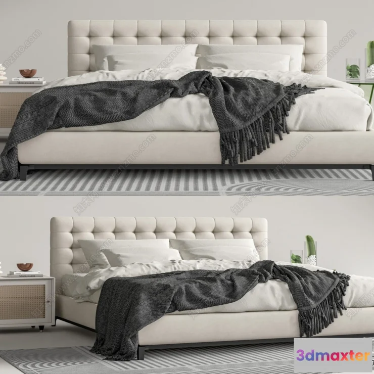 1358394 - Bed 3D Models - 3D Furniture for Bedroom - 067 3D Max