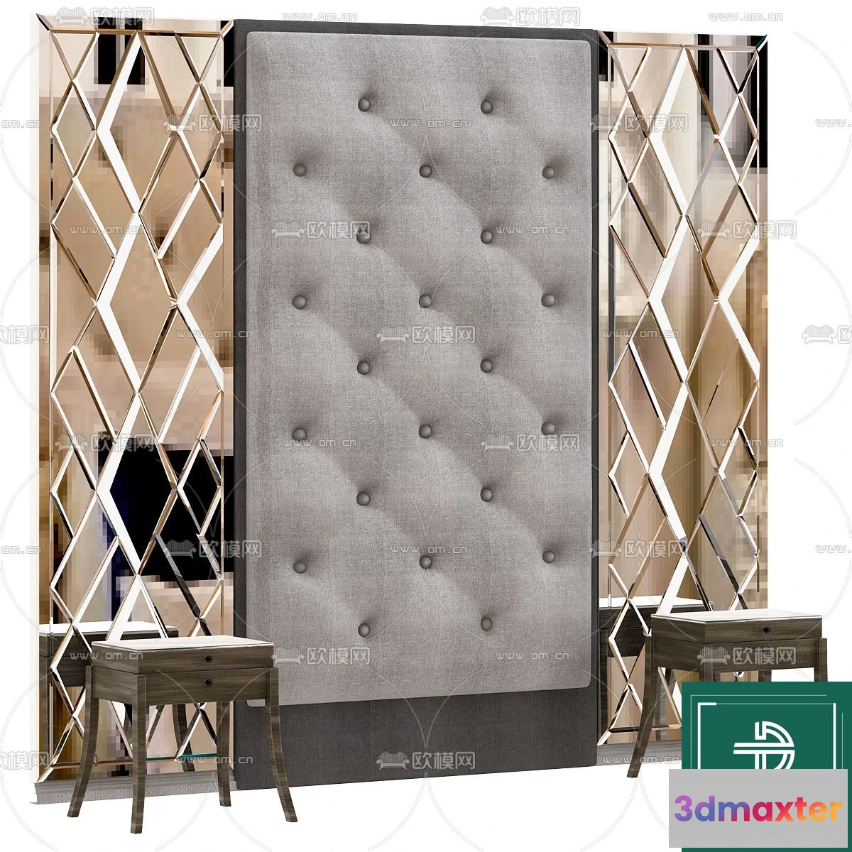 1373323 - Headboard 3D Model for Bed - Interior 3D - 025 3D Max