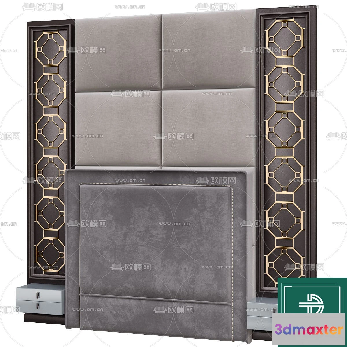 1373453 - Headboard 3D Model for Bed - Interior 3D - 027 3D Max