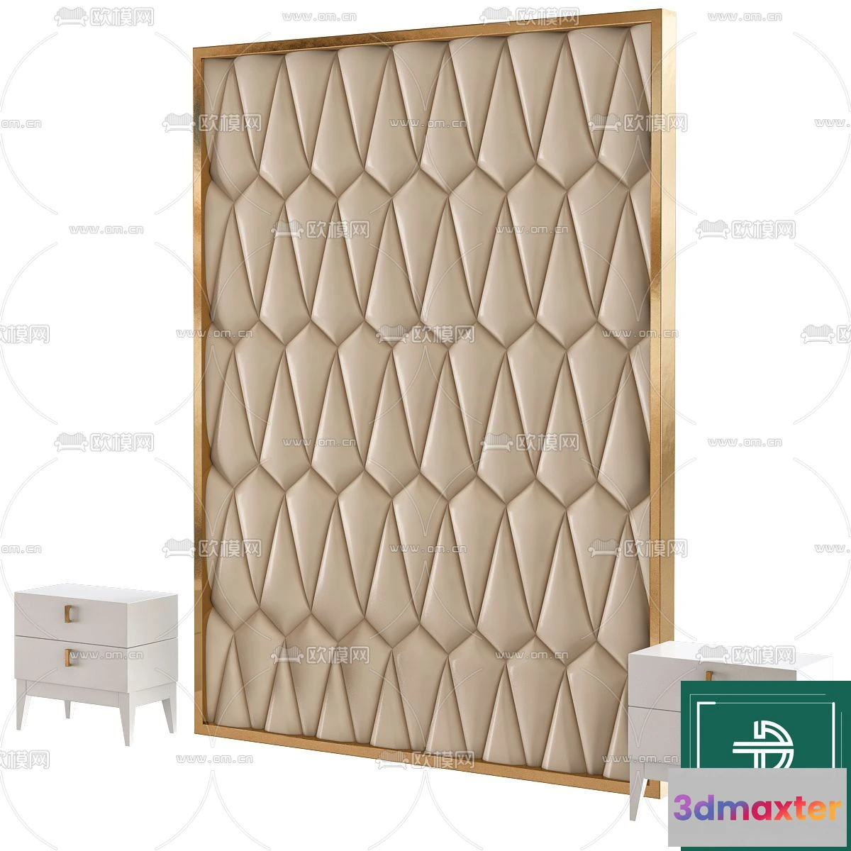 1373979 - Headboard 3D Model for Bed - Interior 3D - 035 3D Max