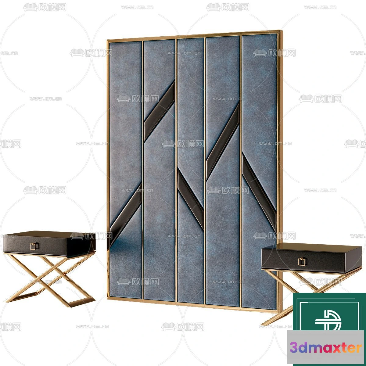 1374233 - Headboard 3D Model for Bed - Interior 3D - 039 3D Max