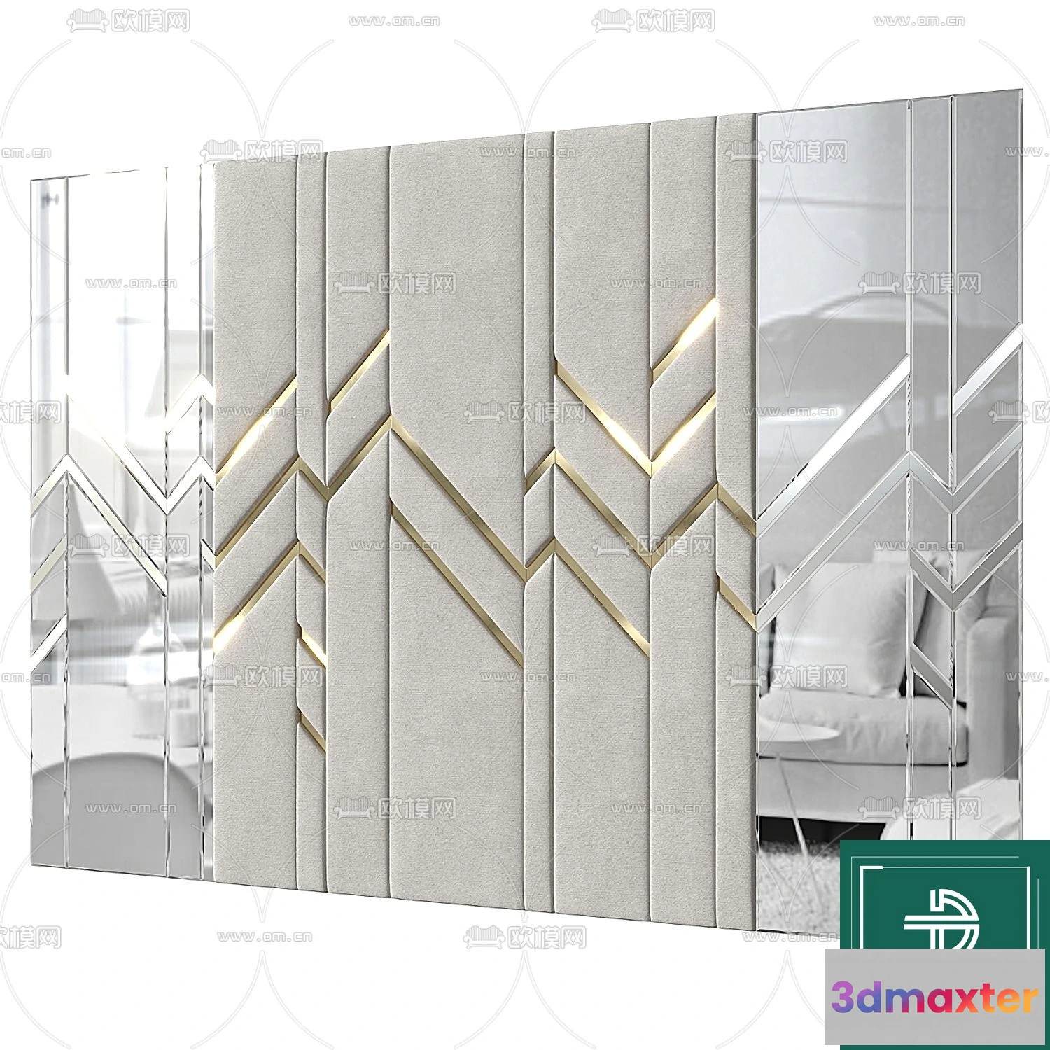 1375371 - Headboard 3D Model for Bed - Interior 3D - 056 3D Max