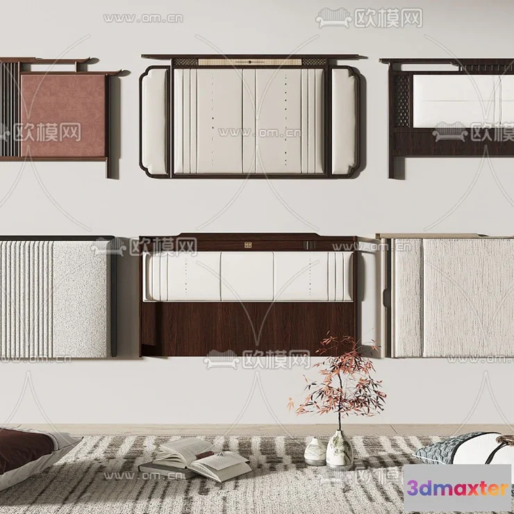 1376988 - Headboard 3D Model for Bed - Interior 3D - 080 3D Max