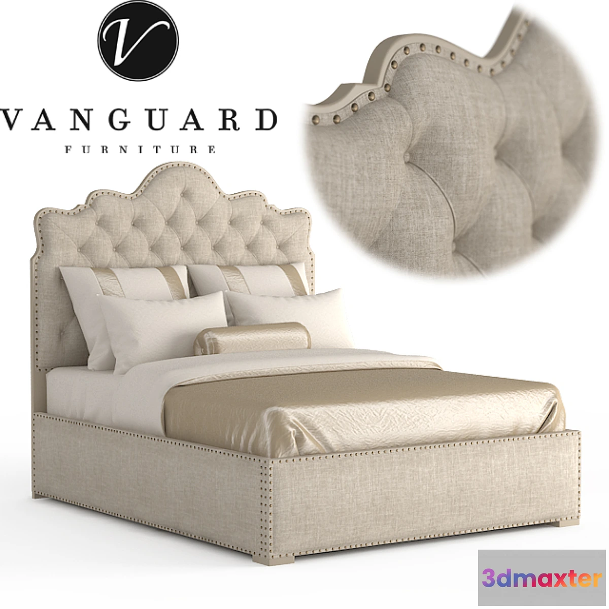 1391844 - Vanguard Furniture  Flora Queen Bed 3D Max