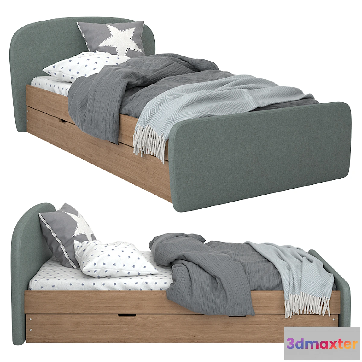 1393416 - Bed Comète by Laredoute_01 3D Max