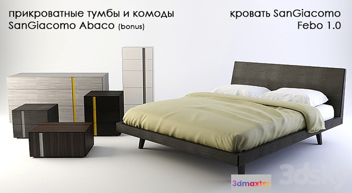 1395256 - bed SanGiacomo Febo 1.0 3D Max