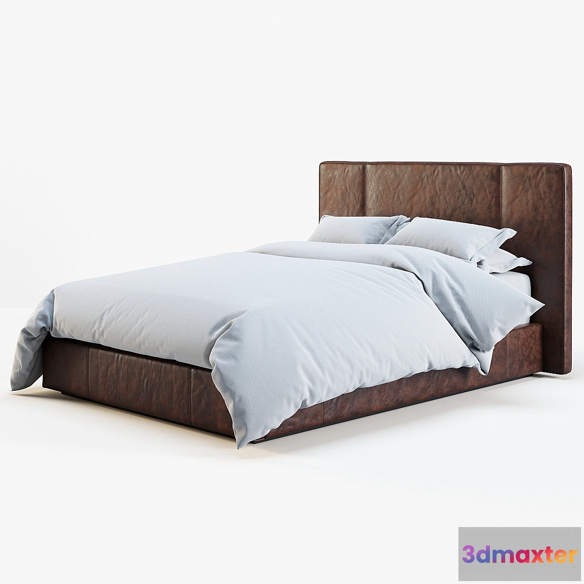 1398606 - RH leather platform bed 3D Max