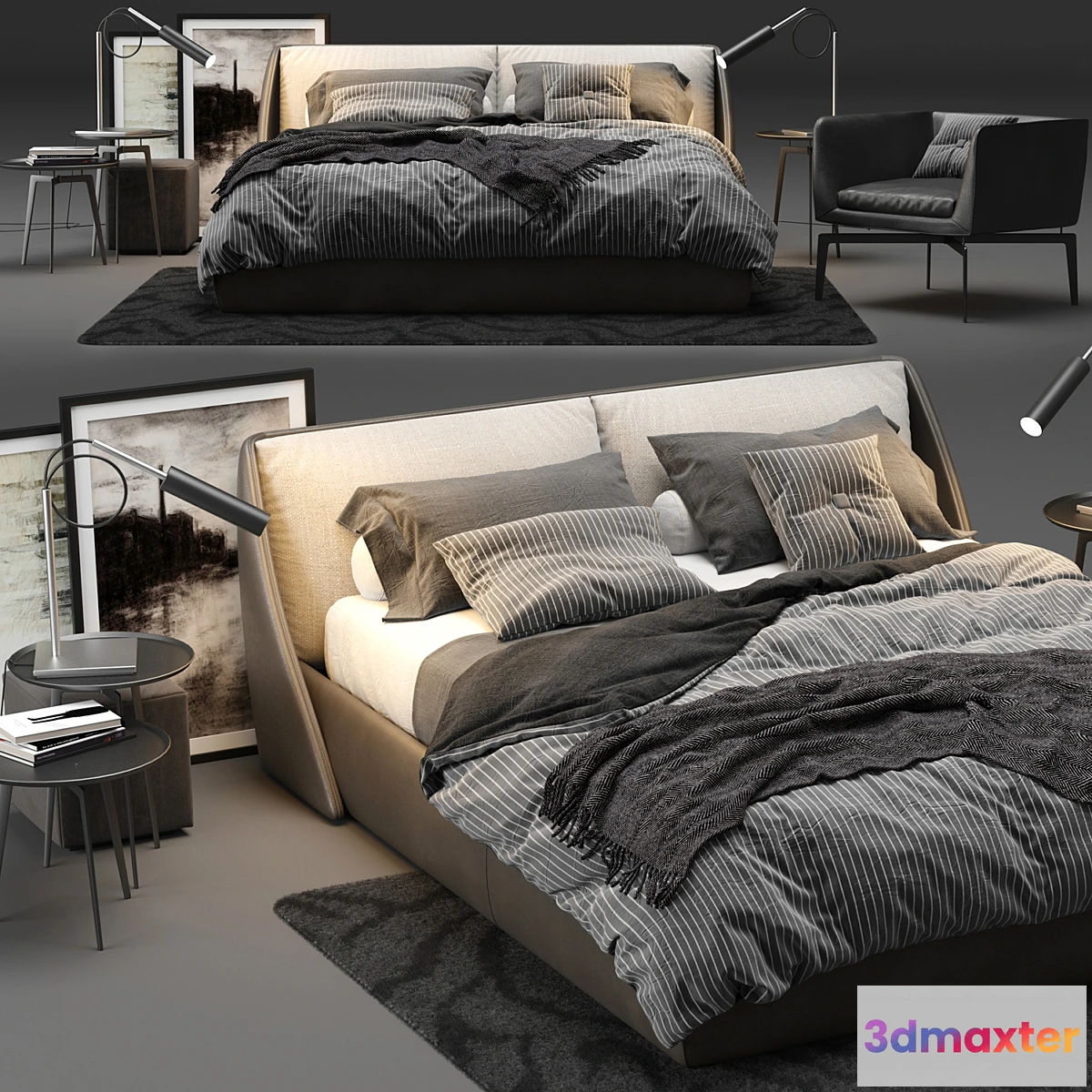 1401880 - ALIVAR Lagoon Bed 3D Max