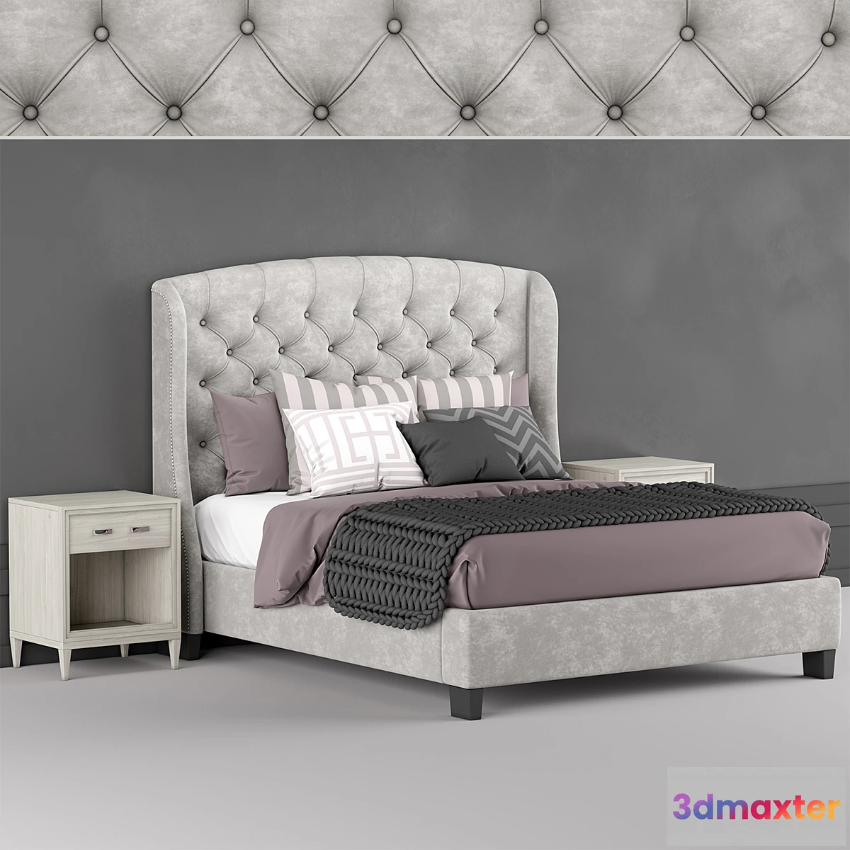 1402008 - Arched Queen Bed 3D Max