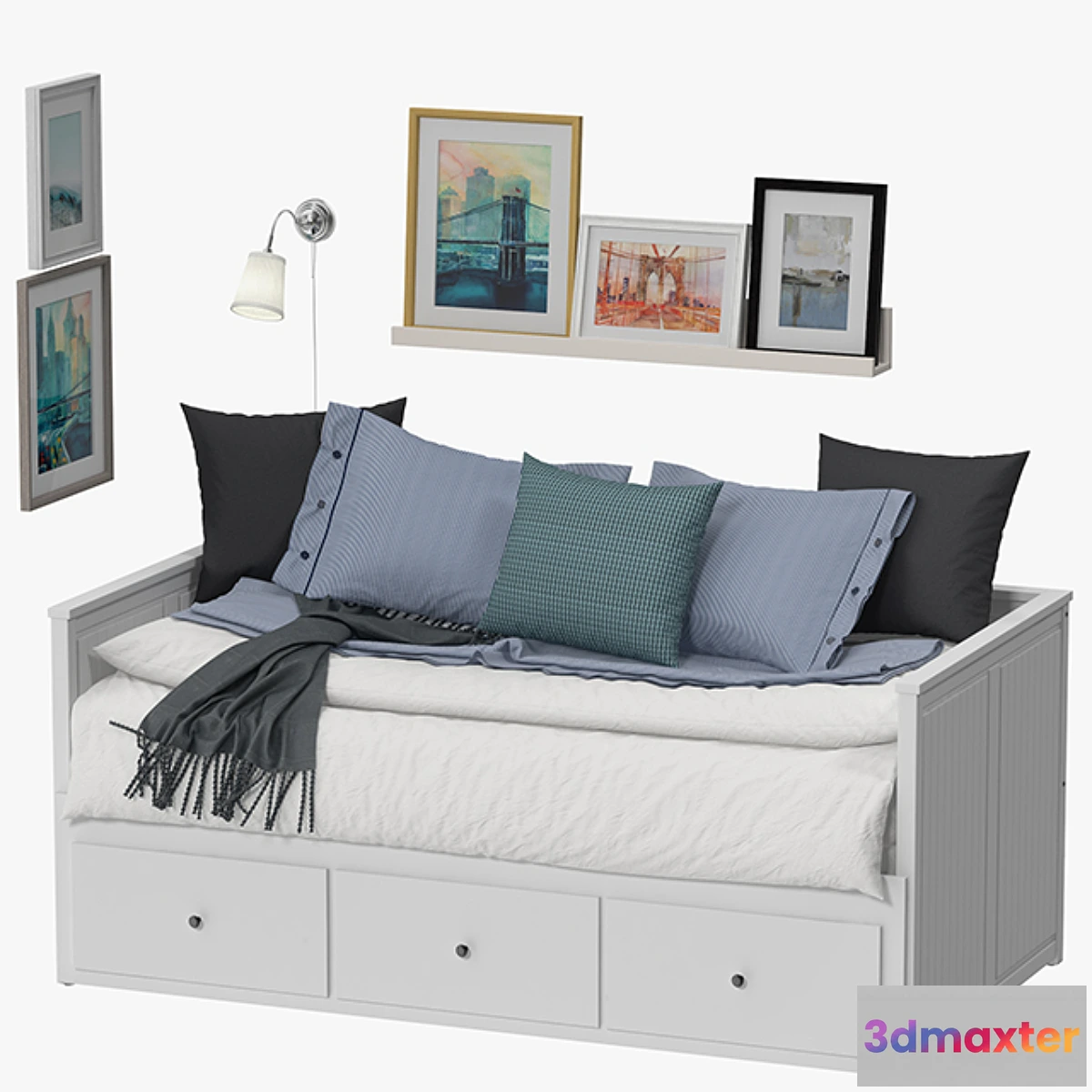 1403410 - Ikea hemnes bed 3D Max