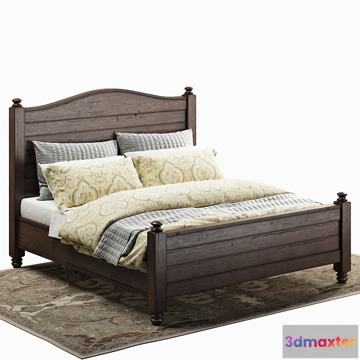 1404814 - Pottery Barn Cortona Bed 3D Max