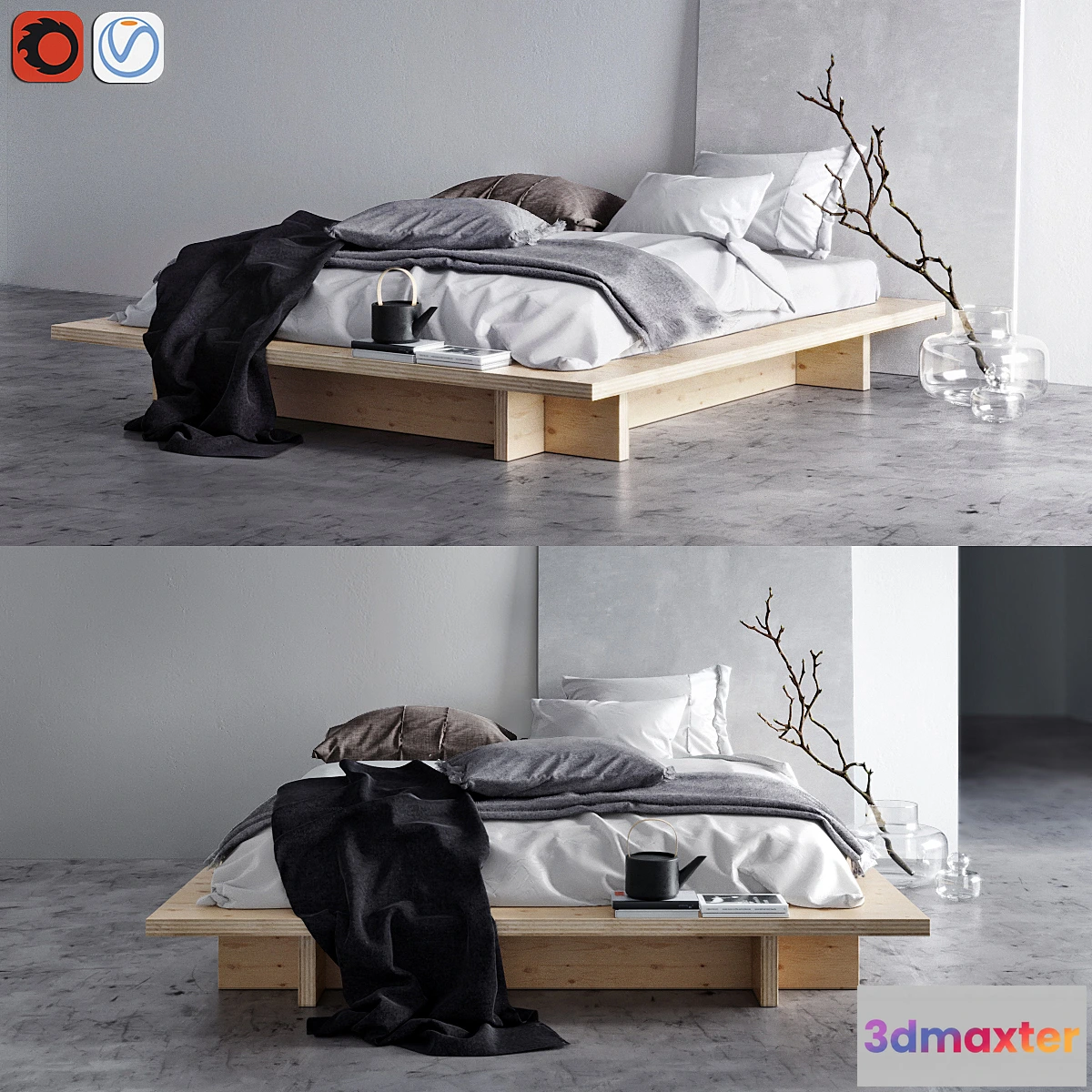 1404862 - Bed set 3D Max
