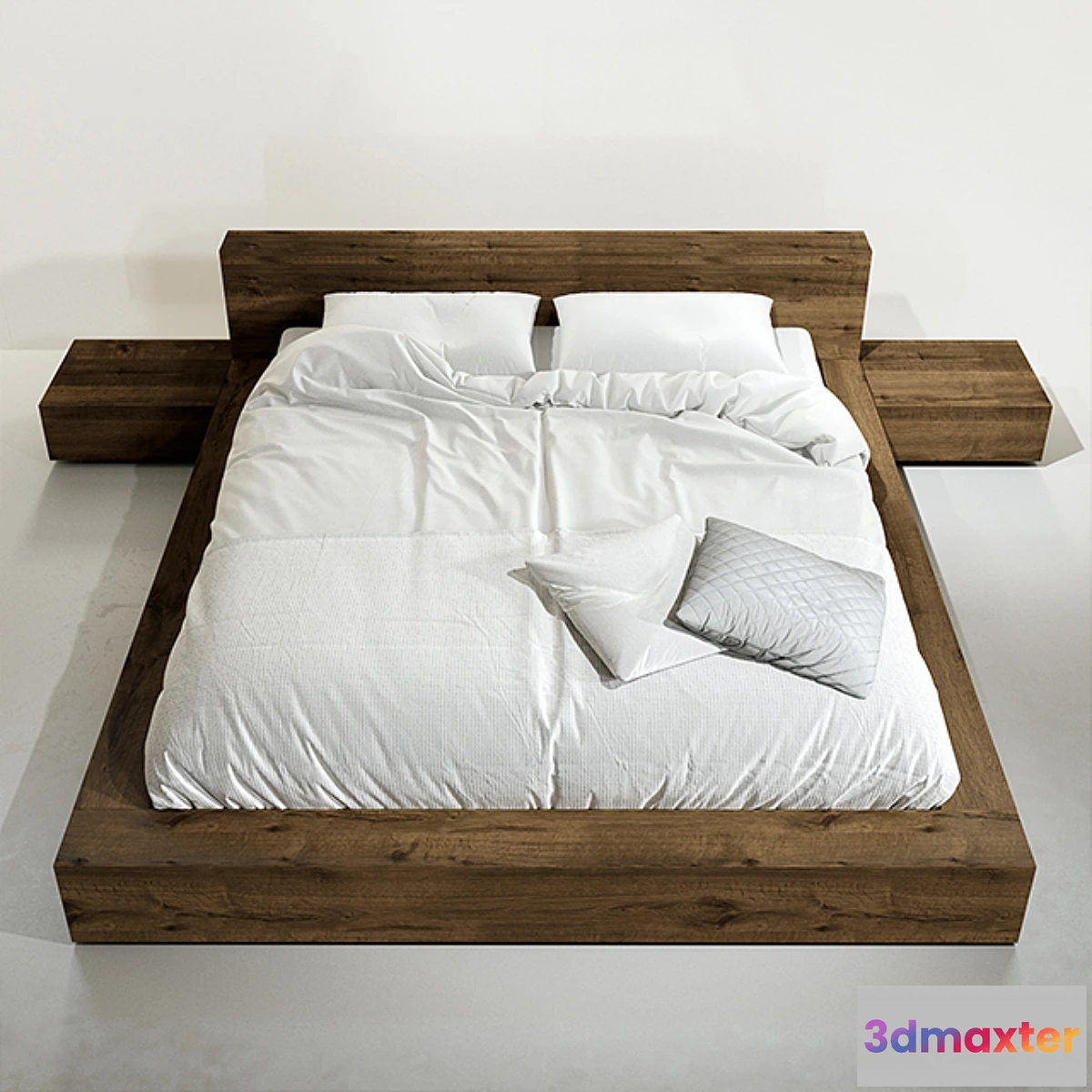 1405406 - Ethnicraft OAK MADRA BED 3D Max