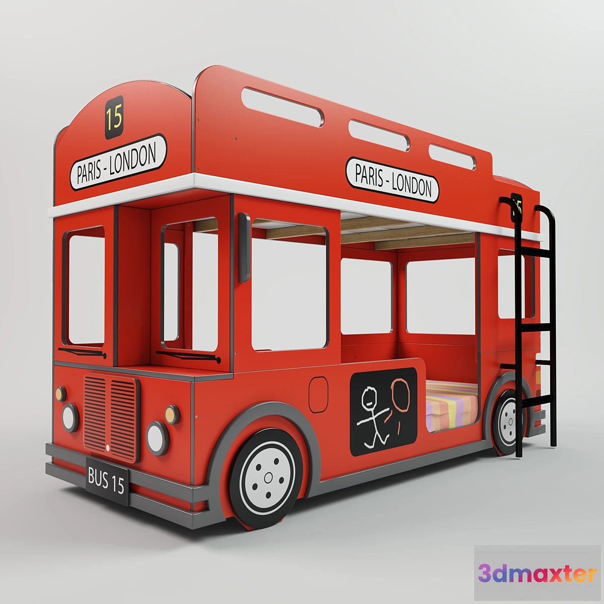 1406186 - Bunk bed London Bus 3D Max