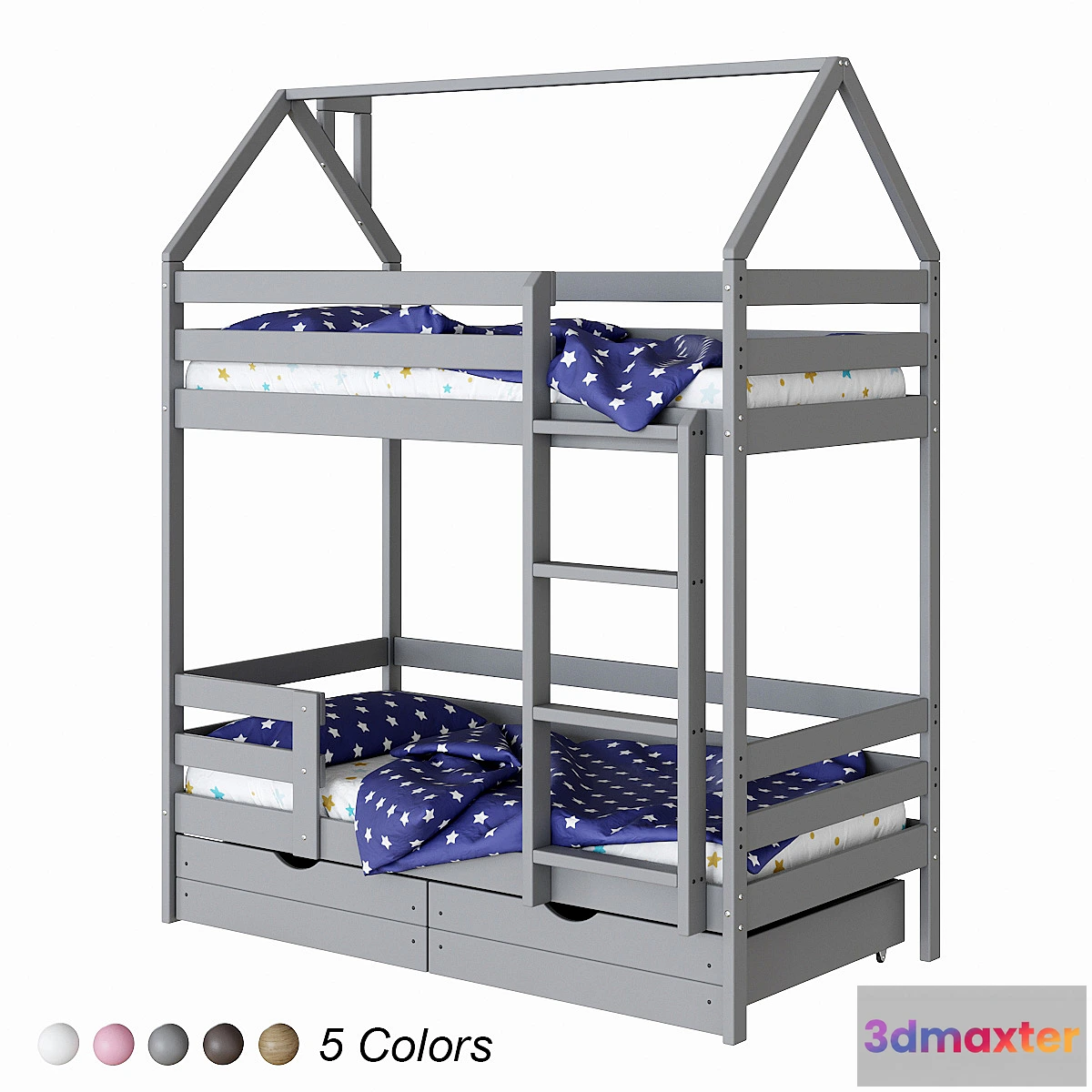1406800 - ECO children’s bunk bed 3D Max