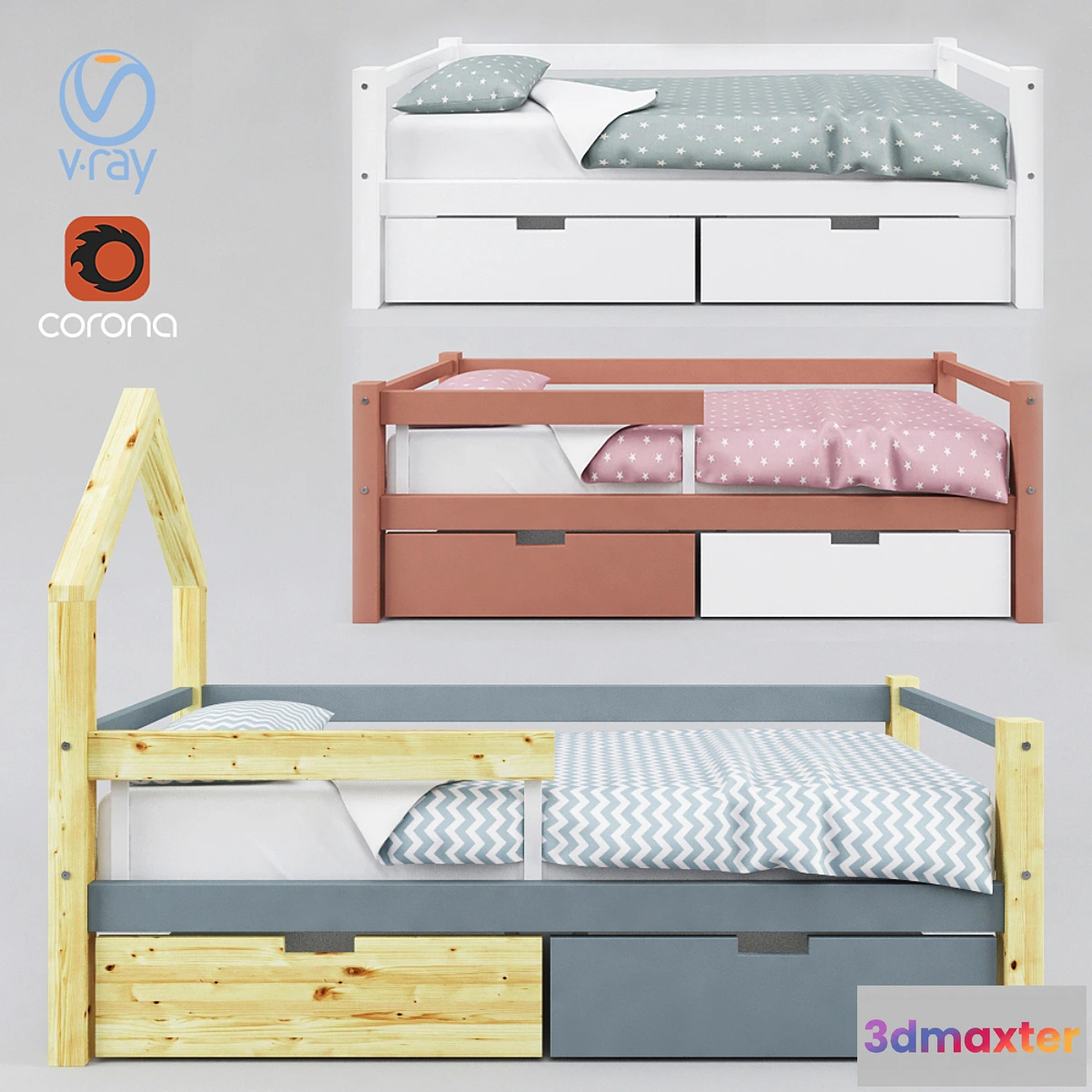 1409114 - Children’s bed SKOGEN 3D Max