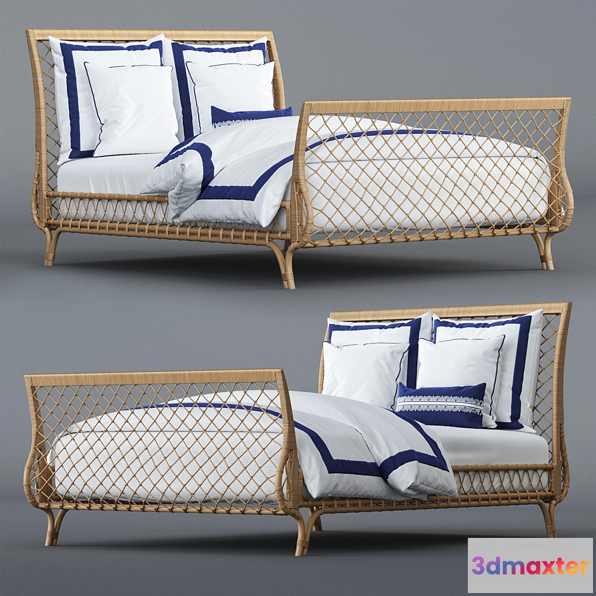 1409294 - Avalon Bed and Beach Club Border Bedding Set 3D Max