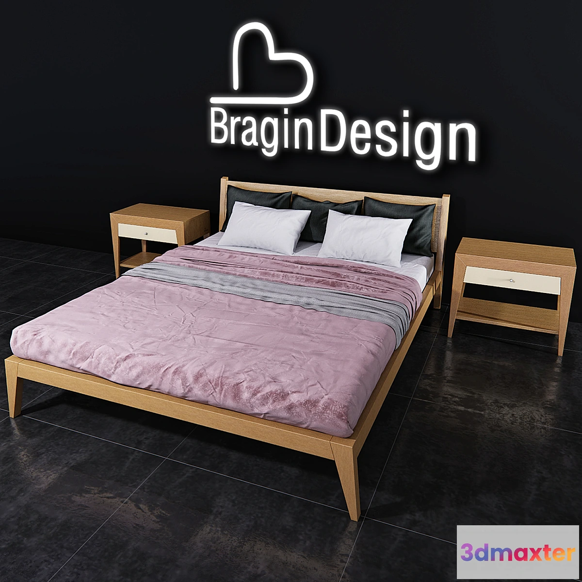 1410132 - Bed FLY - Oak BraginDesign 3D Max