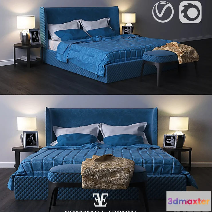 1411536 - The MARSEILE bed from ESTETICA VISION 3D Max