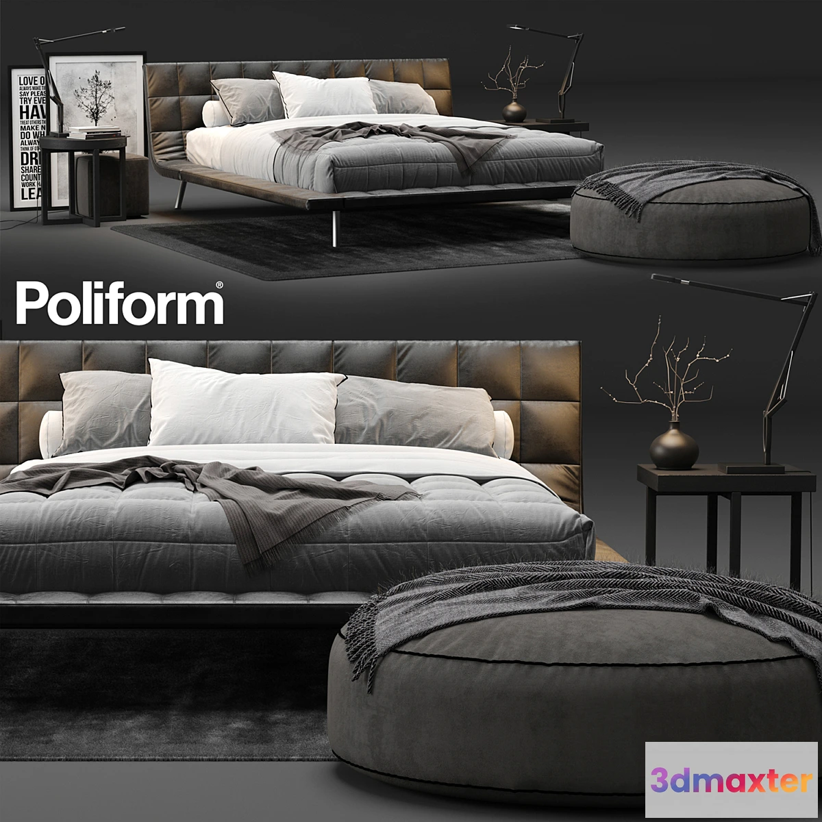 1412106 - Poliform Onda Bed 3D Max
