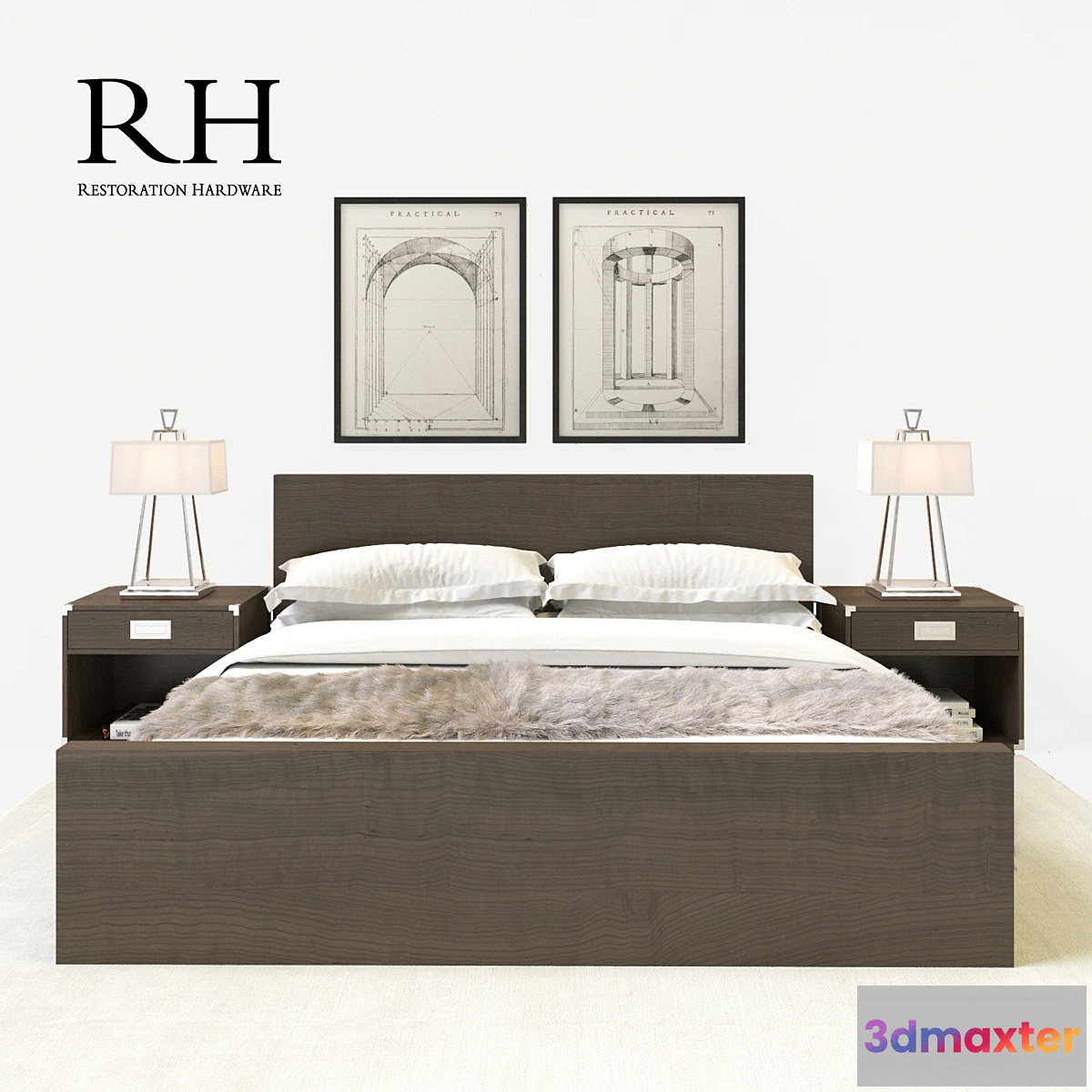 1414362 - RH MODERN DESMOND BEDROOM SET 3D Max