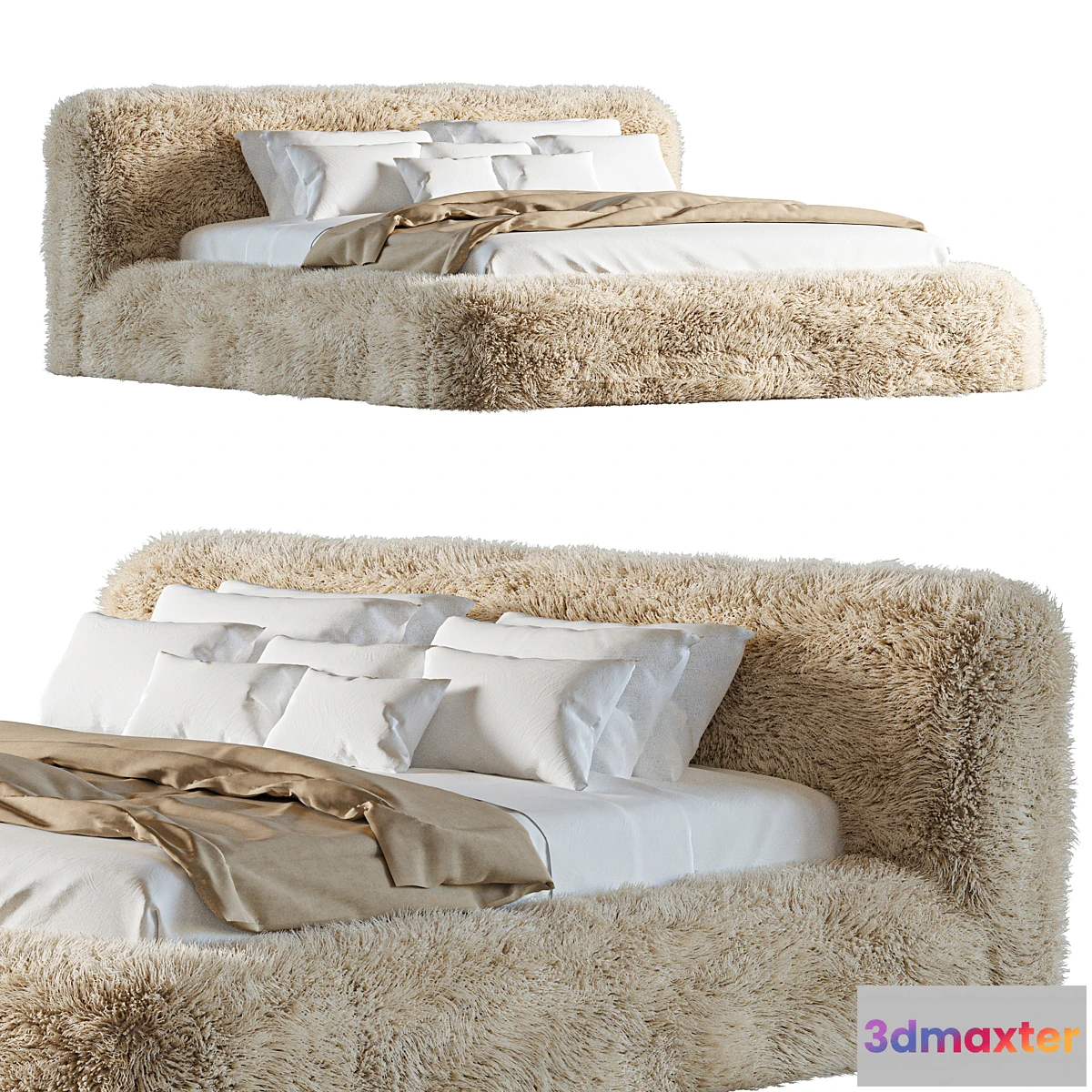 1415736 - Rh Yeti Sheepskin Bed 3D Max