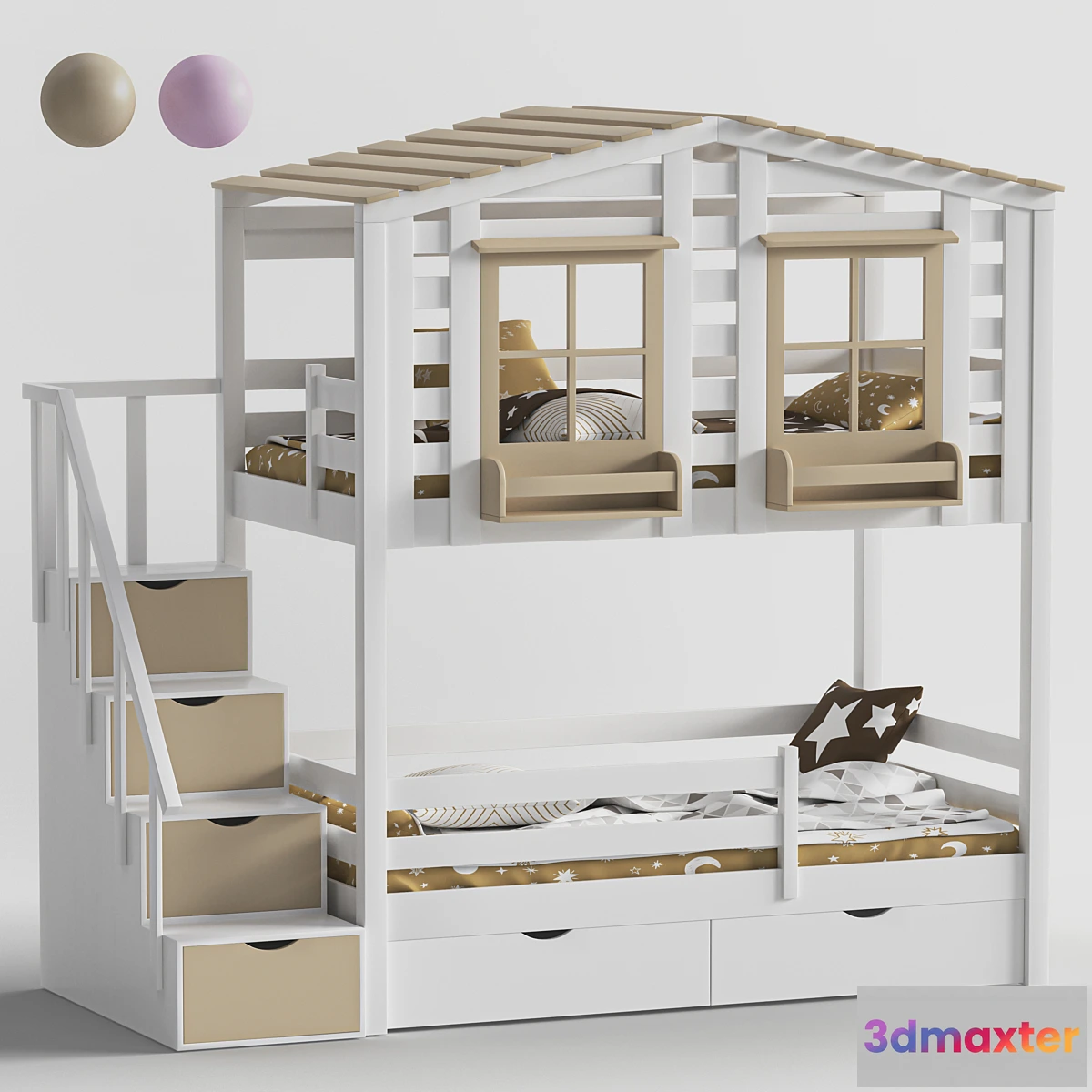 1417522 - children’s bunk bed 2 3D Max