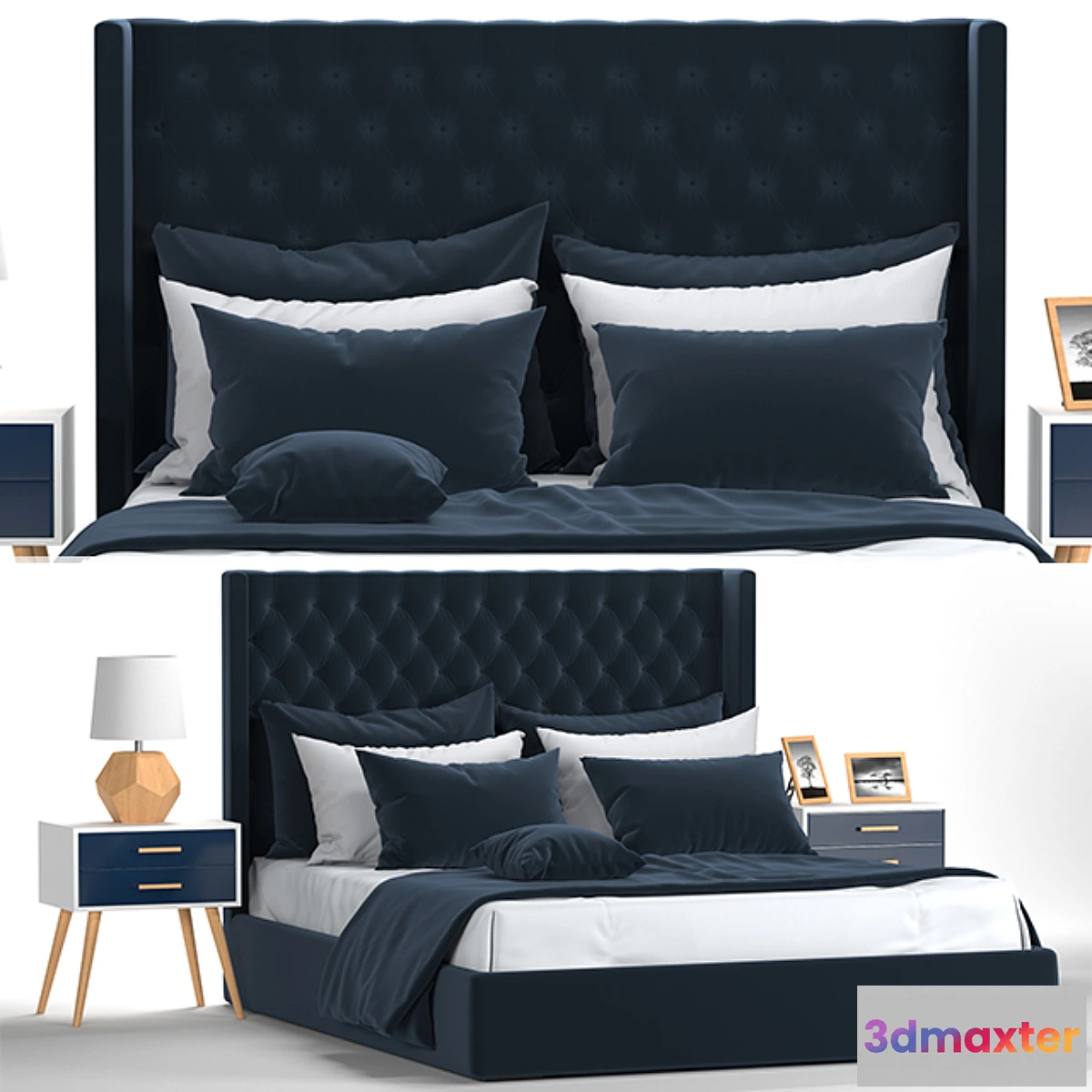 1417924 - Chesterfield bed 3D Max