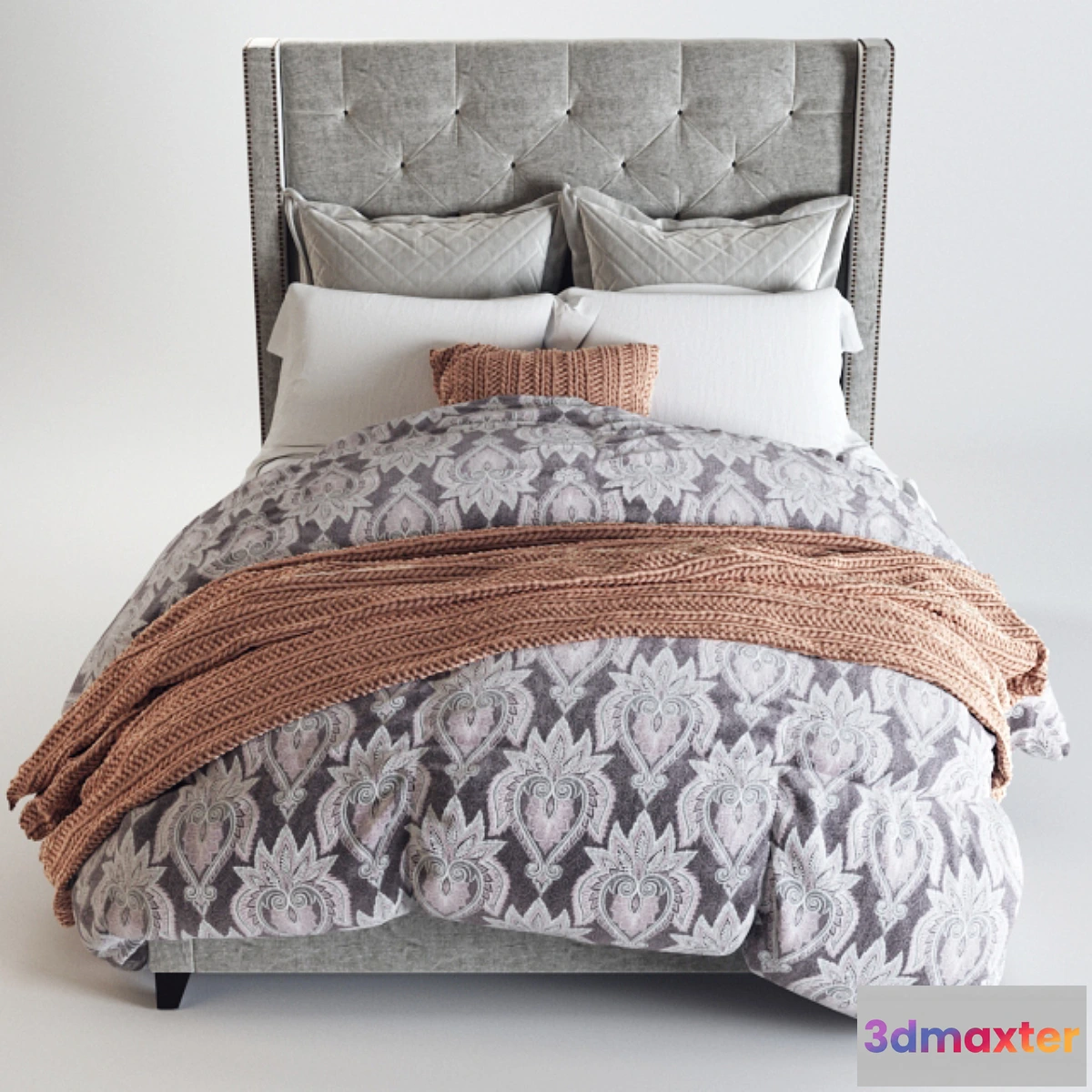 1419110 - Potterybarn Bed Harper (vray GGX) 3D Max