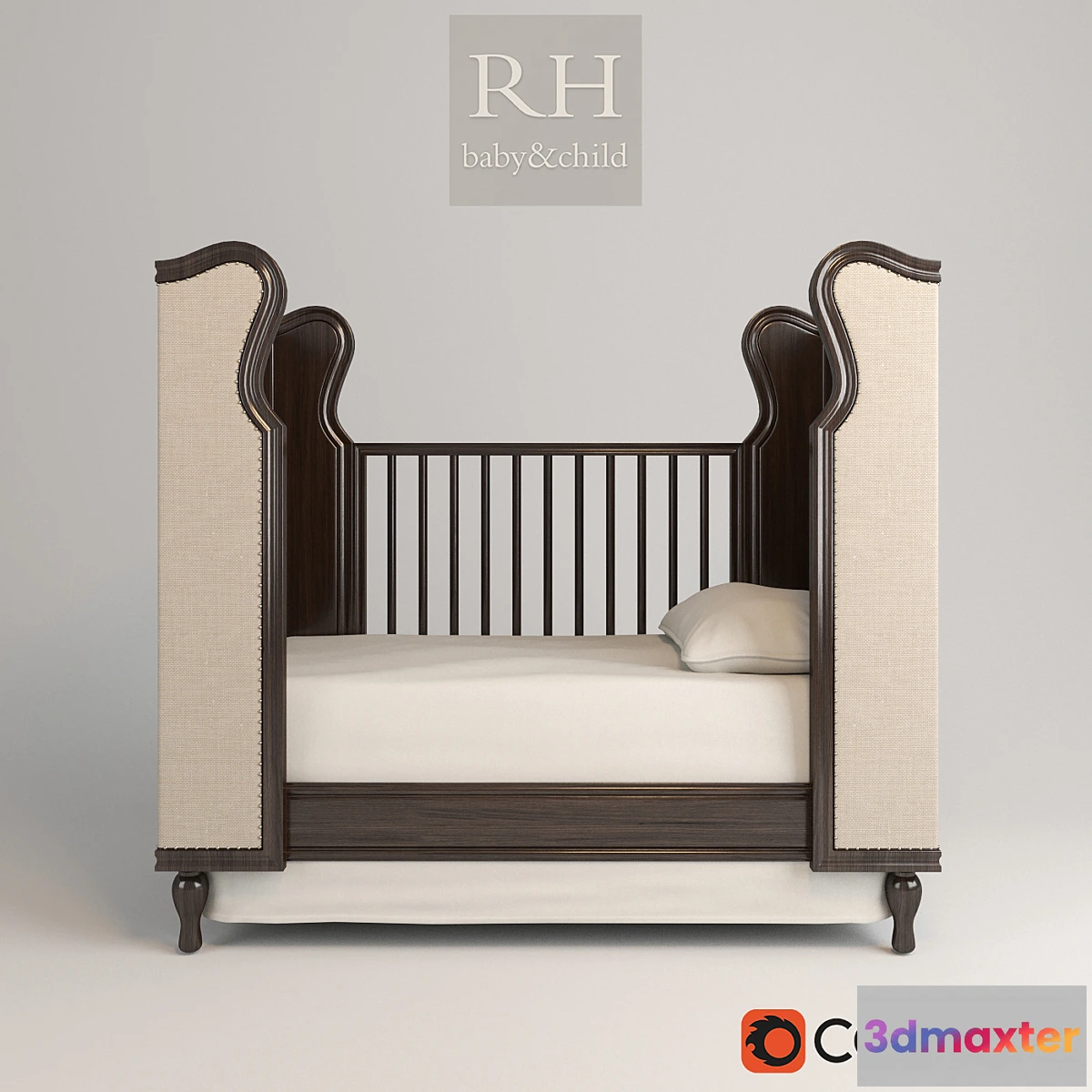 1420488 - french upholstered wing crib 3D Max