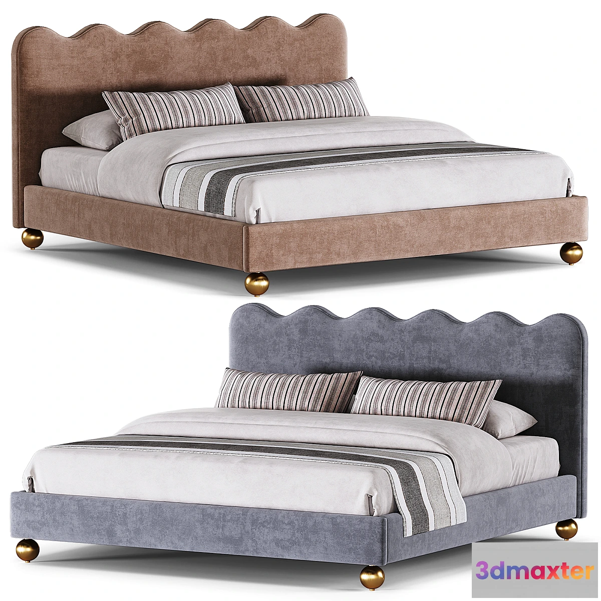 1428080 - Ripple King Bed 3D Max