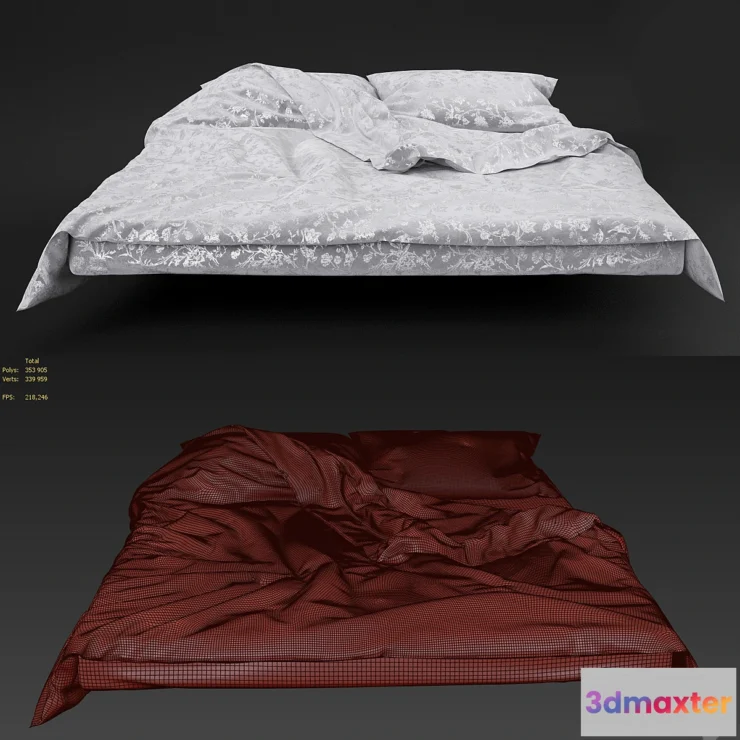 1430684 - The bed linen set 3D Max