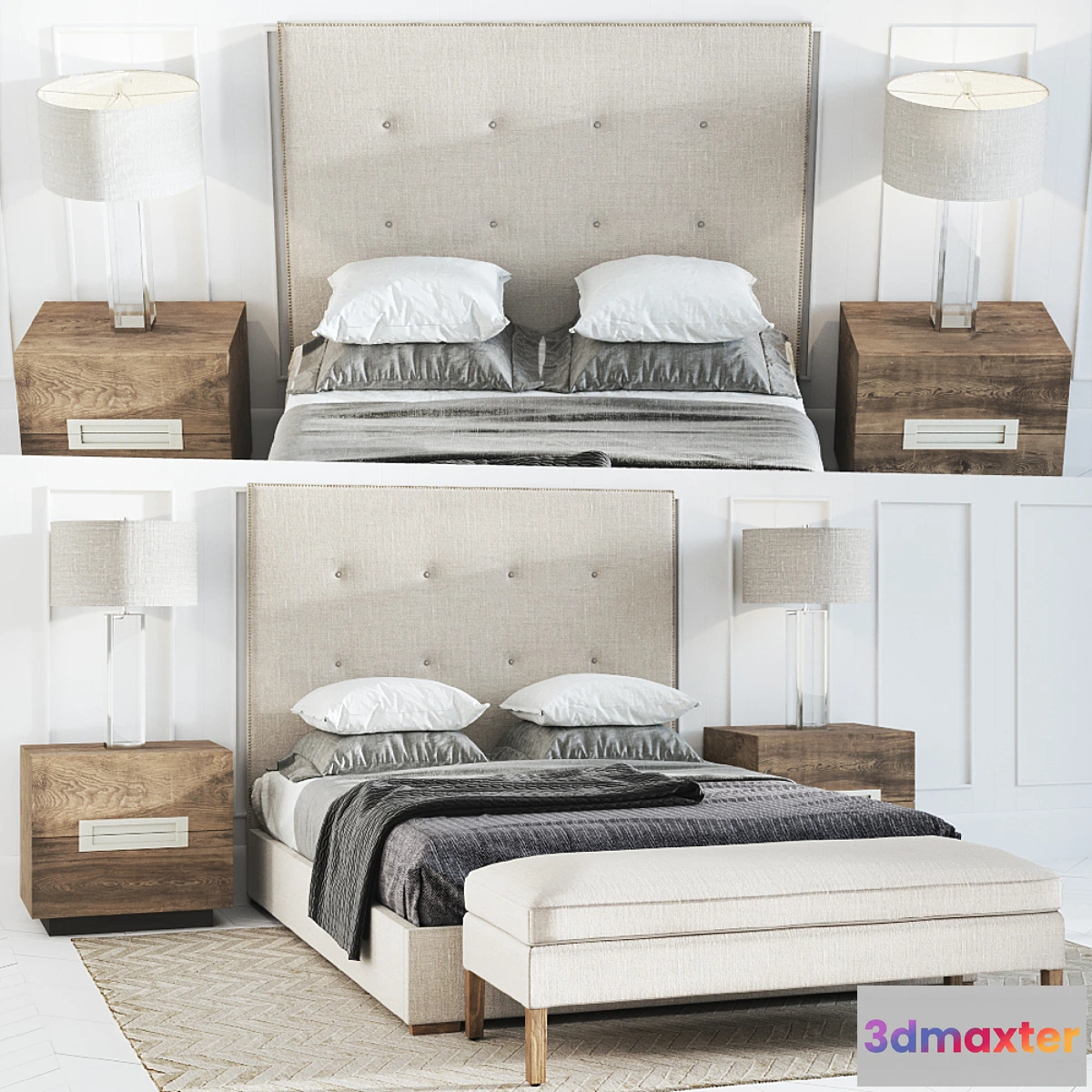 1430954 - Restoration Hardware - Tompkins Panel Box 3D Max