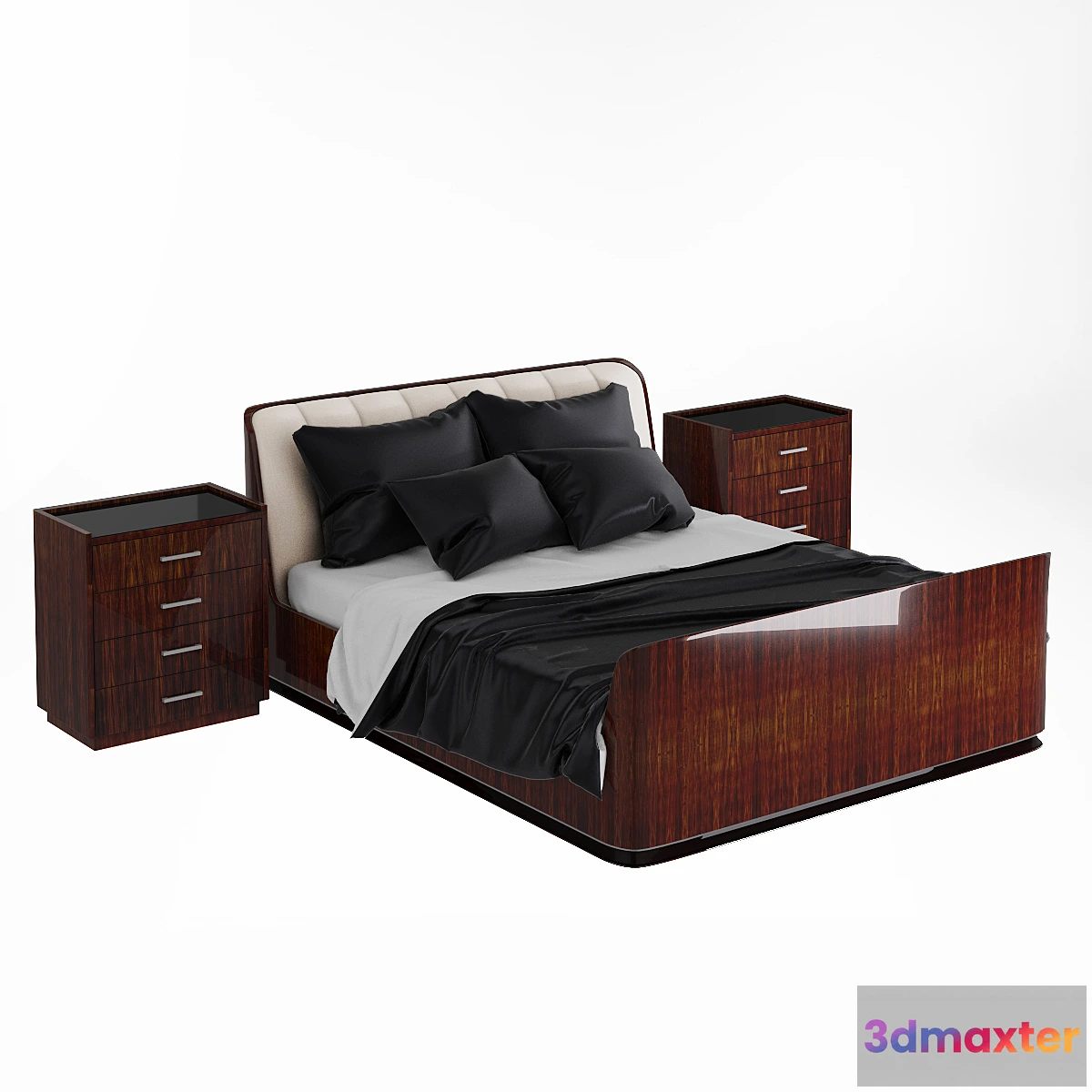 1431460 - Ralph Lauren Modern Metropolis Channeled Queen Bed 3D Max