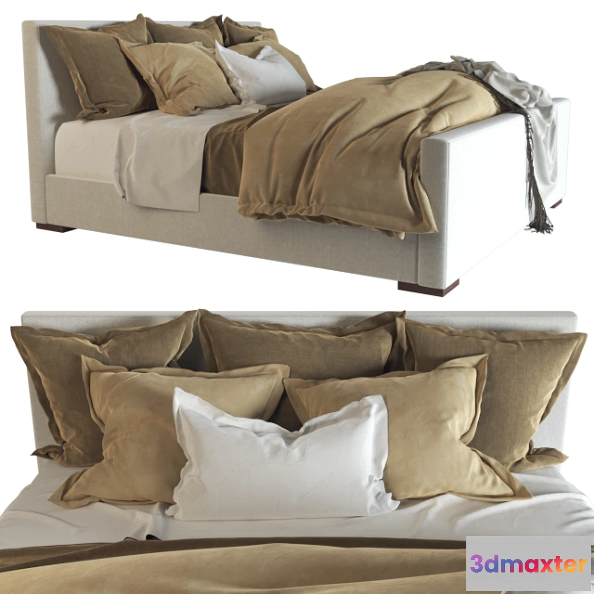 1431538 - Desert Modern Bed Ralph Lauren (vray NEXT) 3D Max
