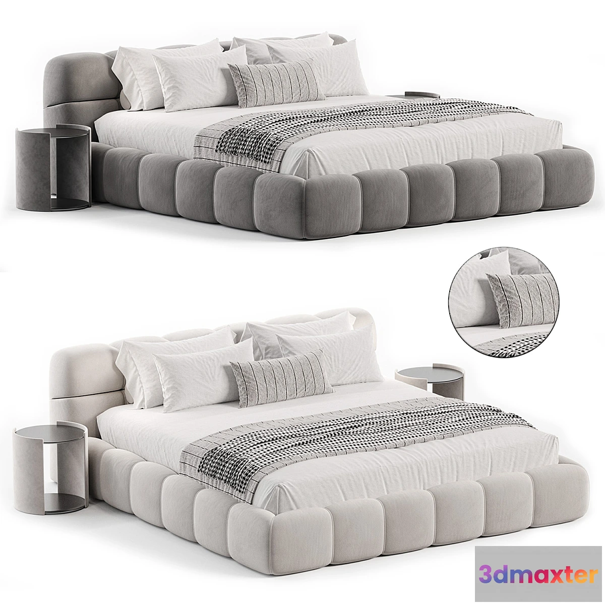 1433388 - Tufty Bed By B&B Italia 3D Max