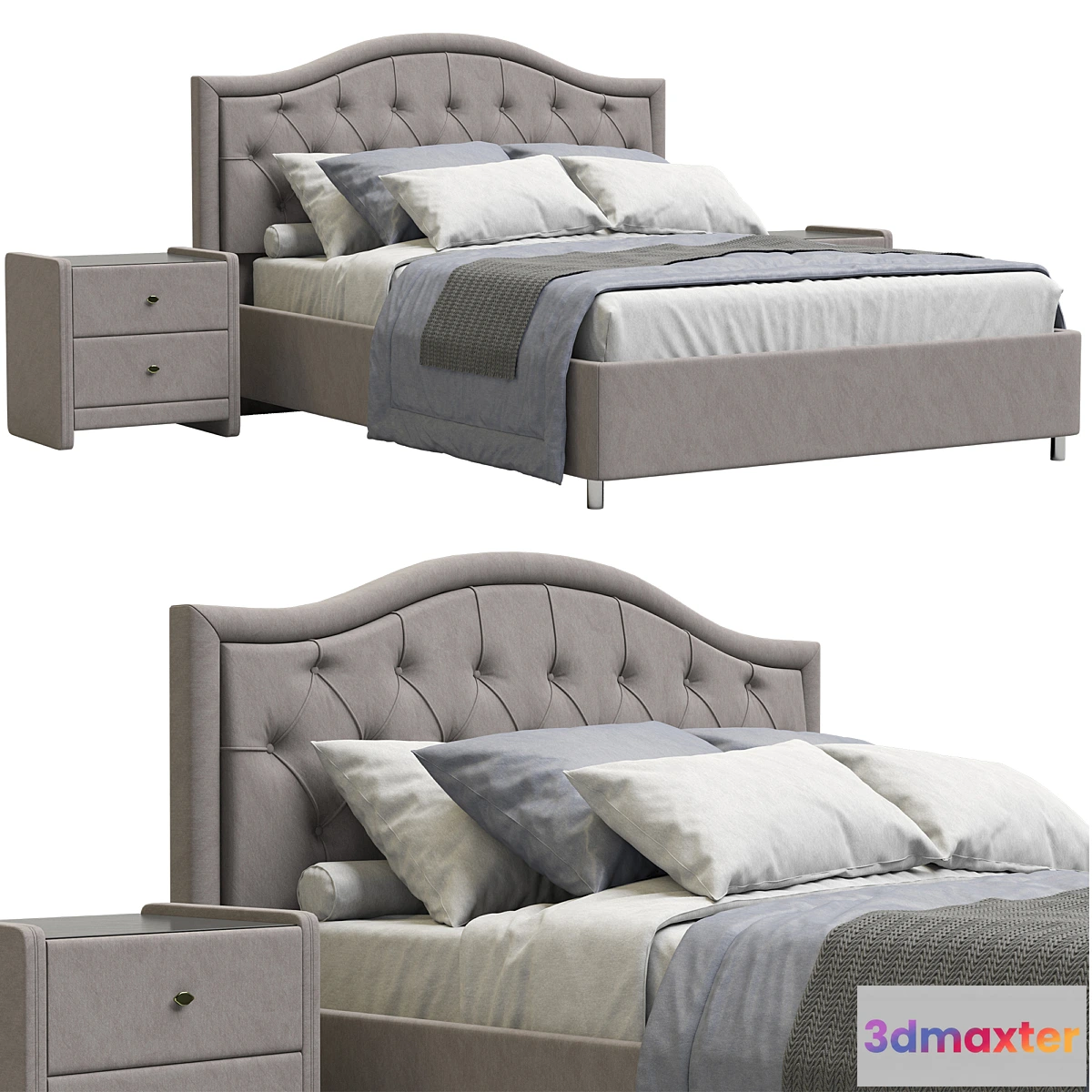 1434710 - Askona Carolina Bed 3D Max
