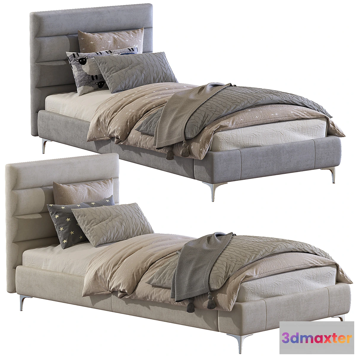 1434816 - Bed Pfeiffer Upholstered Bed 3D Max