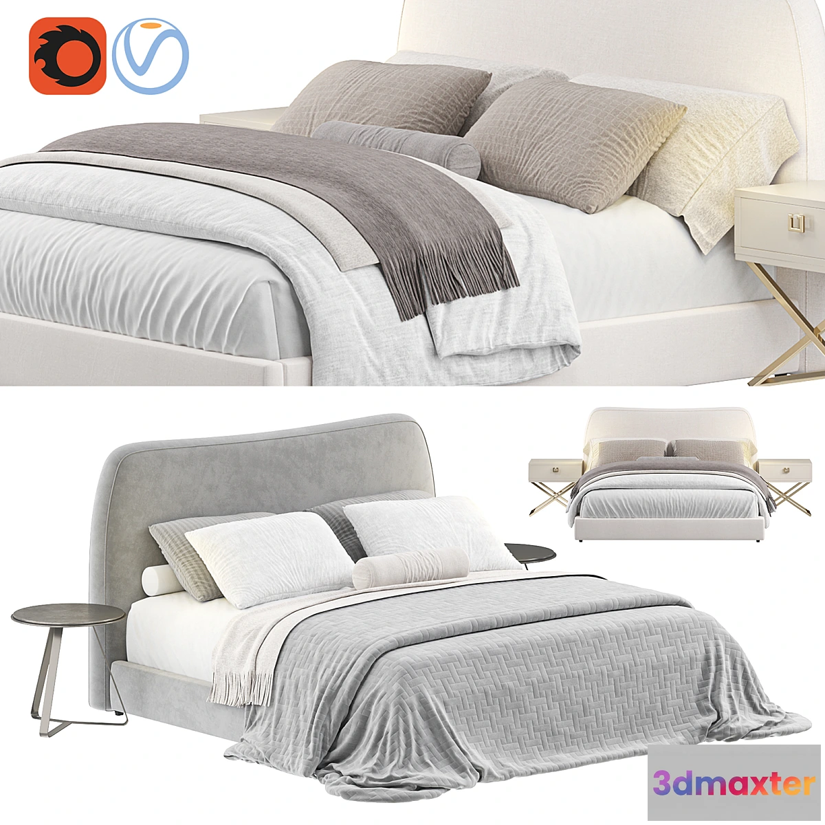 1435872 - Sophie Bed 3D Max