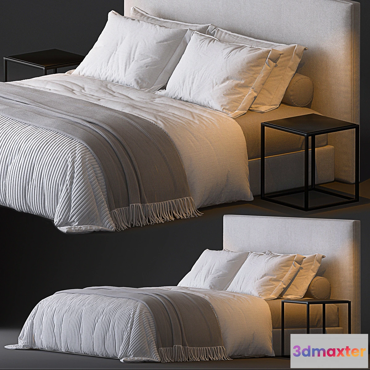 1435904 - Sullivan fabric platform bed 3D Max