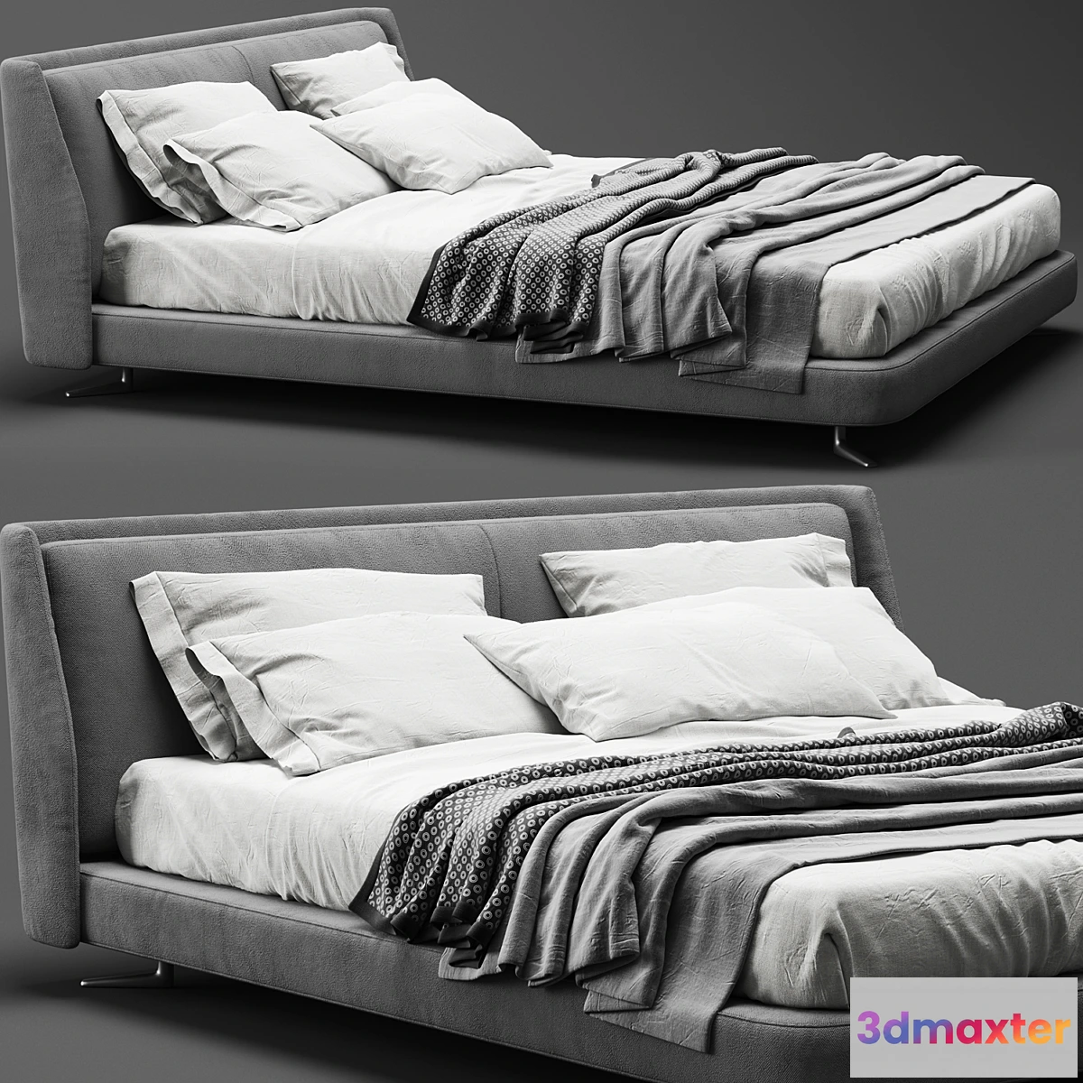 1437372 - Minotti spencer bed 3D Max