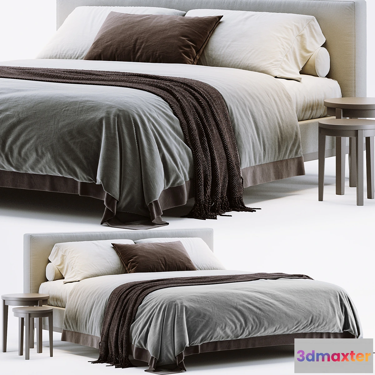 1437700 - West Elm Newport Bed 3D Max