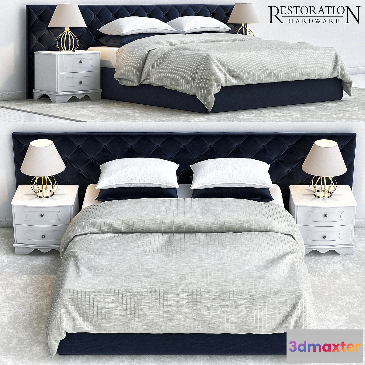 1439290 - restoration hardware bedroom 3D Max