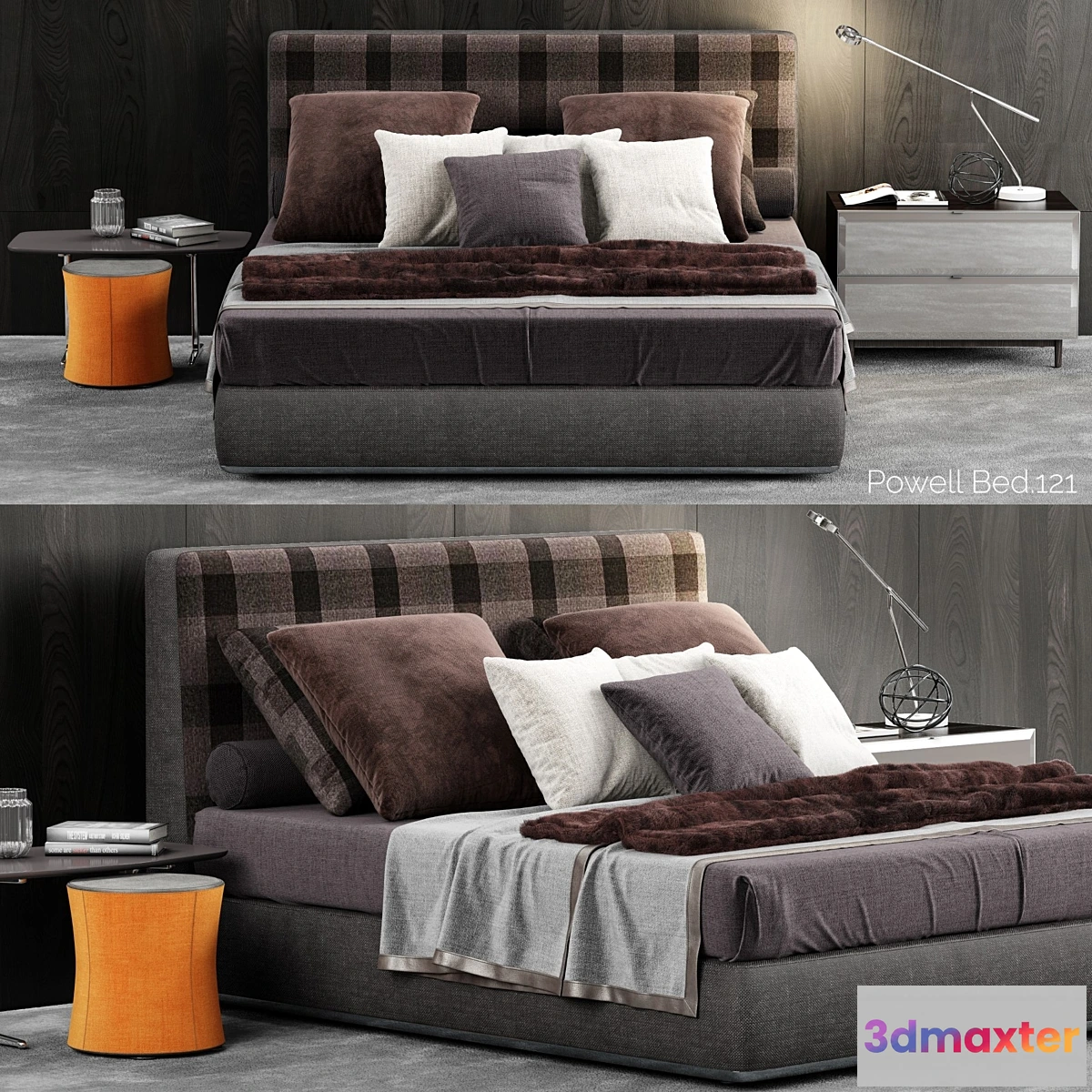1439396 - Minotti Powell Bed.121 3D Max
