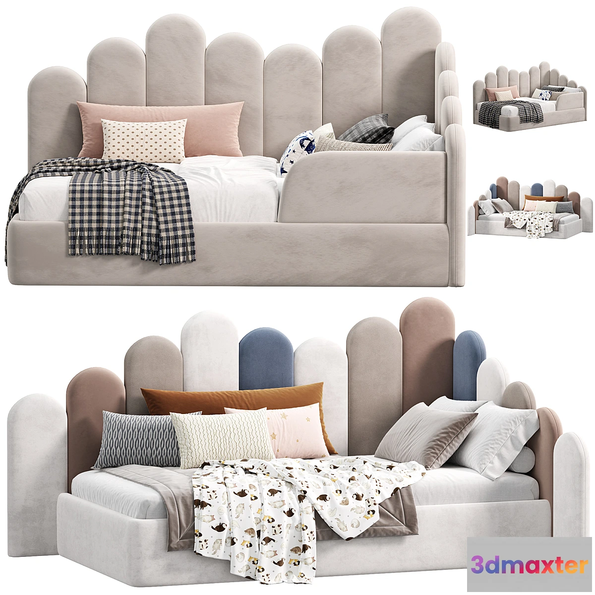 1439832 - ADULT SINGLE BED ARIA 02 SNOWY 3D Max