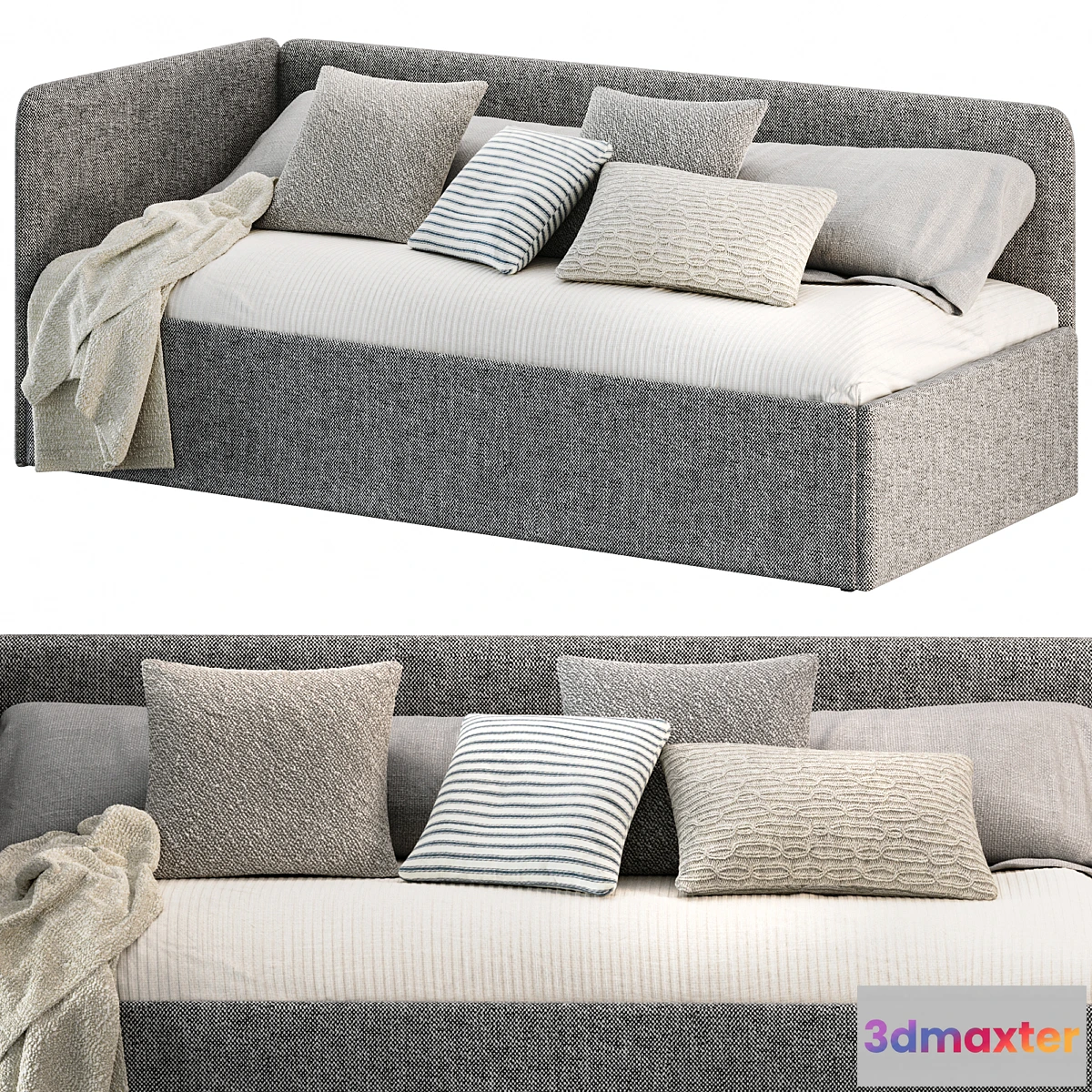 1439958 - Sofa bed Rafael gray matting from Romack Möbel 3D Max